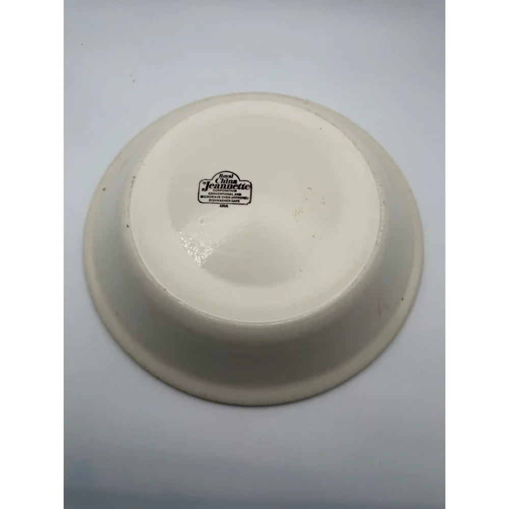 Royal China Jeannette Cherry Pie Dish Vintage Ceramic Recipe Baker 10 Inch USA